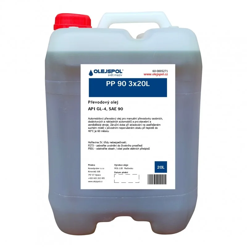 Převodový olej PP 90 3x20L Převodový olej PP 90 3x20L